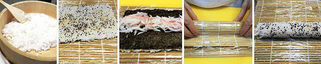 Процесс приготовления суши из краснодарского риса
