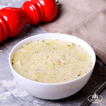 Сырный суп с вермишелью и кабачком