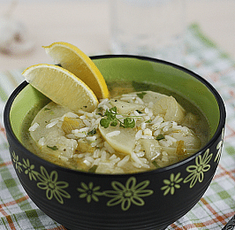 Рисовый суп с кабачком и сельдереем