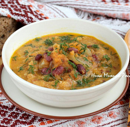 Овощной суп-пюре с фасолью